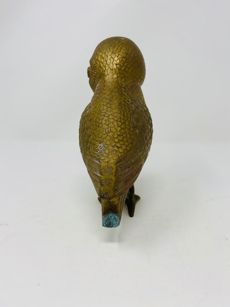 Mid-20th Century Mid Century Bronze Owl of Athena Sculpture