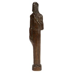 Mid-Century Bronze Sculpture of a Franciscan Monk