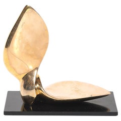 Mid-Century Bronze Sculpture on Black Vitrolite signed Jack Zajac Edition 15/25