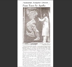 Bronzeskulpturprofil einer Frau aus der Mitte des Jahrhunderts von Sacha S. Schnittmann