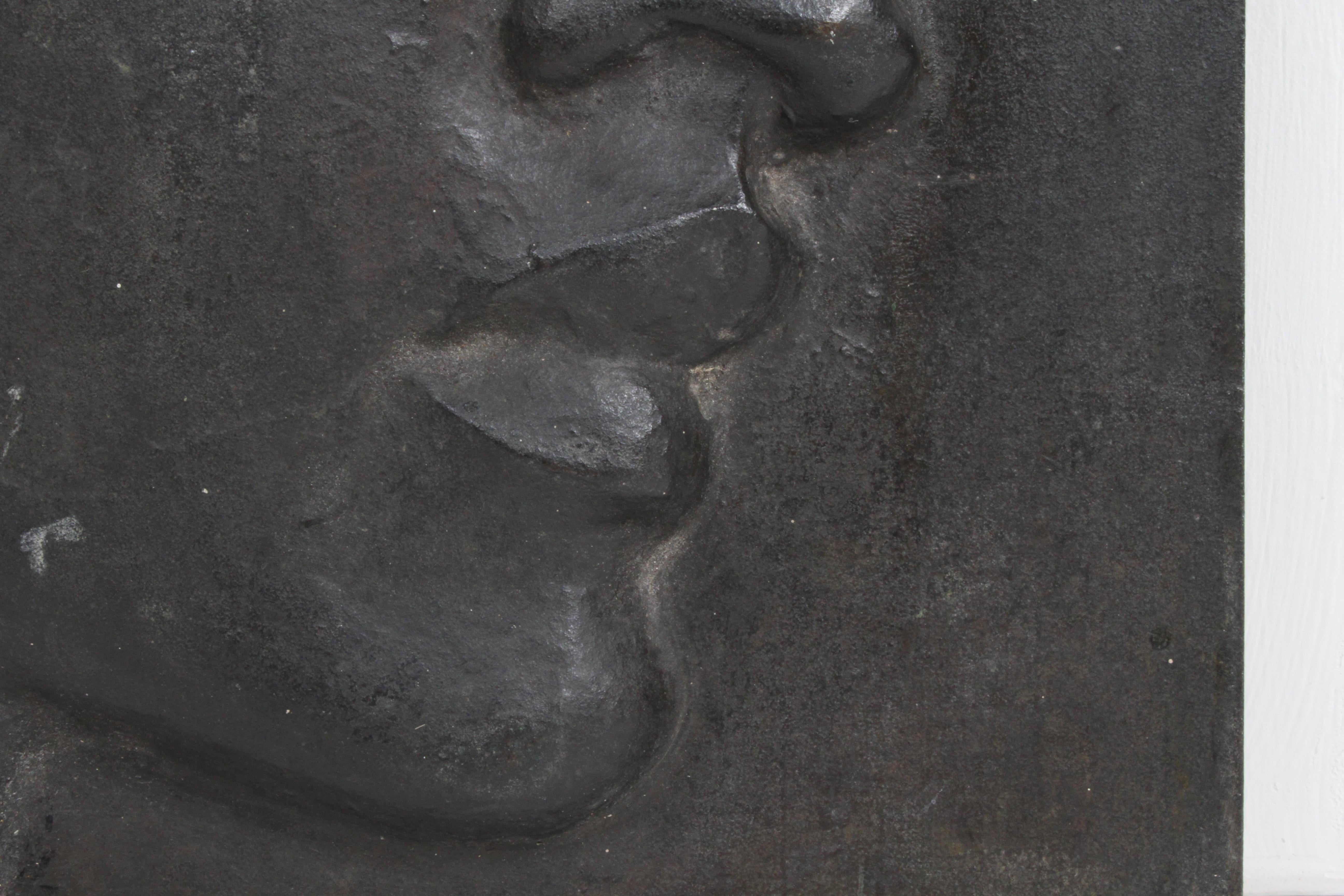 American Mid-Century Bronze Sculpture Profile of a Woman Face by Sacha S. Schnittmann For Sale