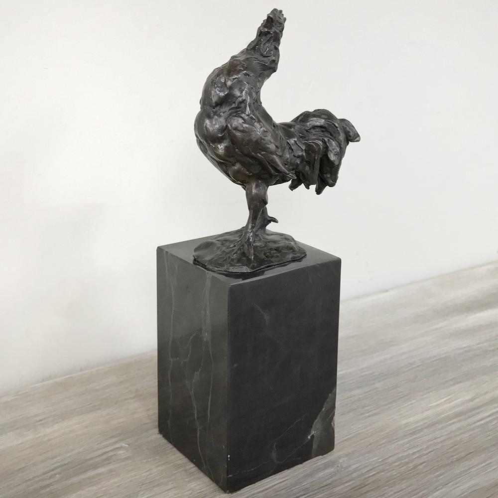 Mid-Century Modern Midcentury Bronze Statue of Rooster