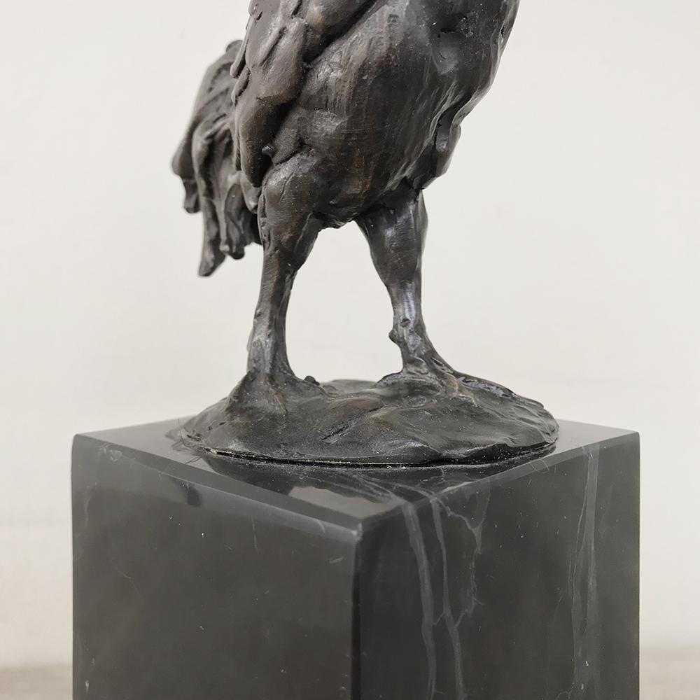 Midcentury Bronze Statue of Rooster 1