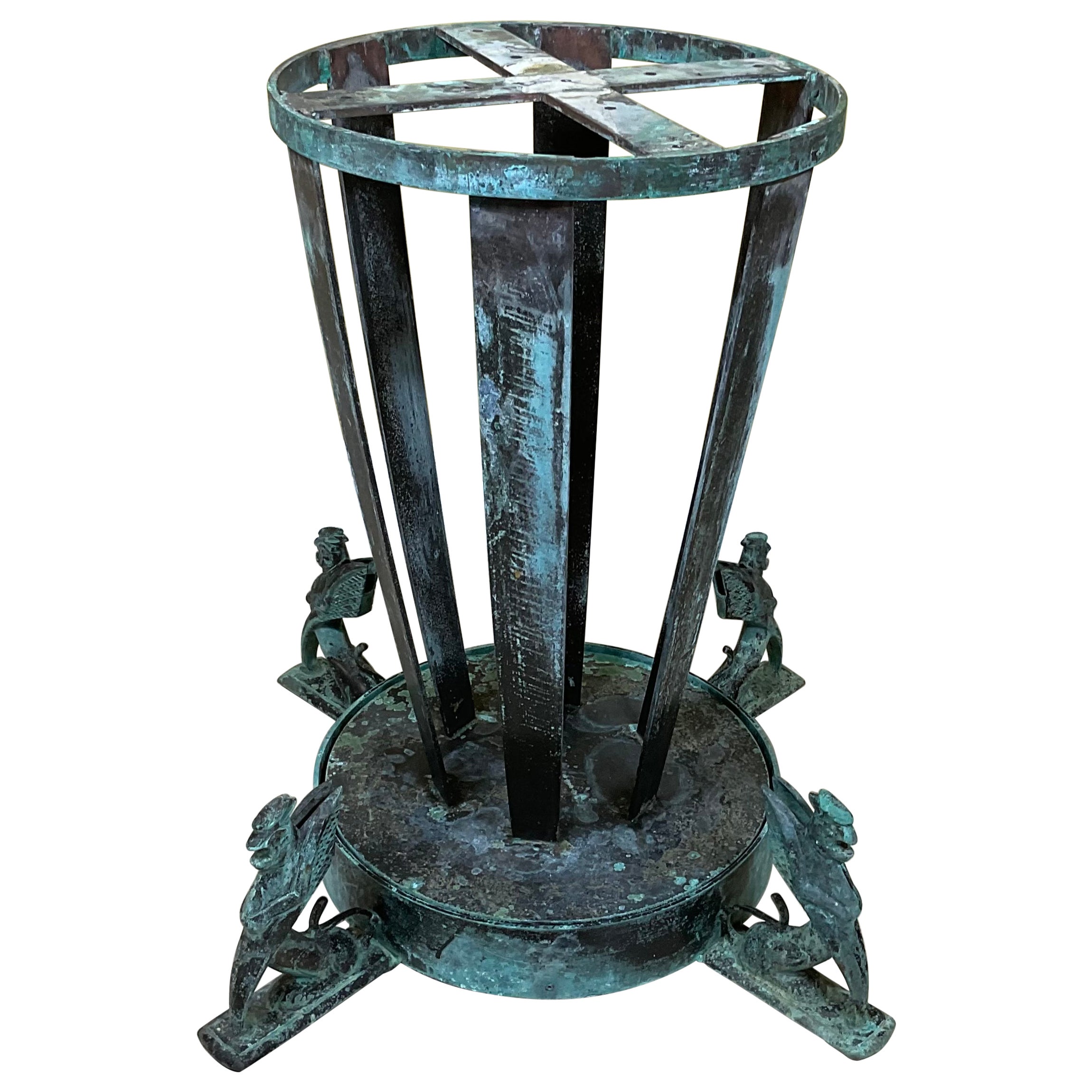 Base da tavolo in bronzo del metà secolo