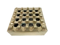 Mid-Century Bronze "Ultima" Ashtray of Architectural Form by Beck and Jung