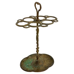 Stand Umbrella en bronze du milieu du siècle, fabriqué en Italie dans les années 1940