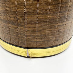 Cubitera de latón y marrón de mediados de siglo