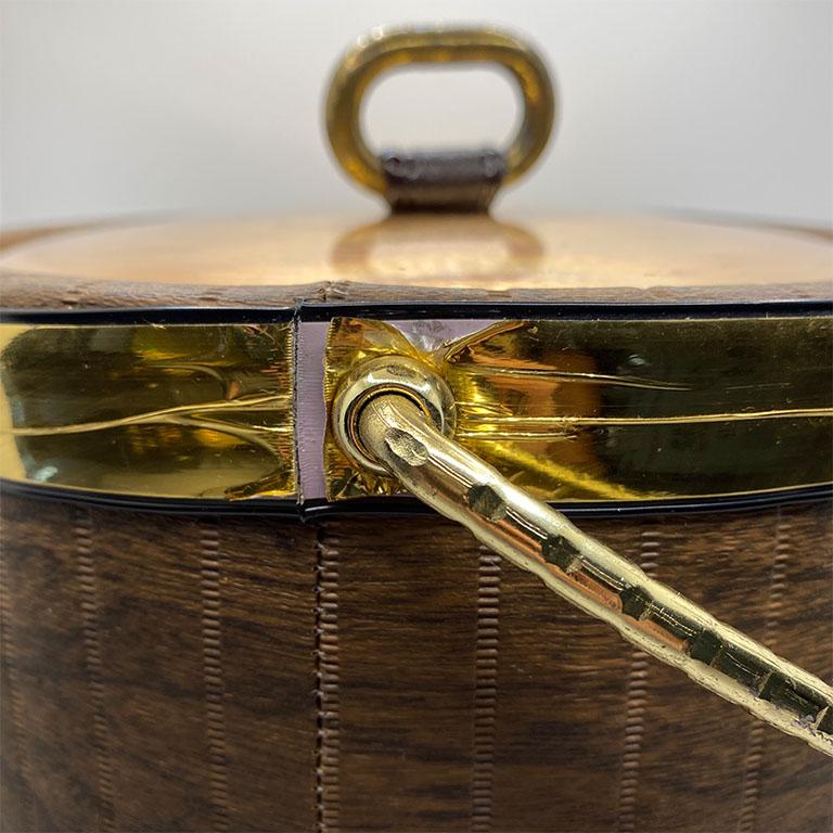 brass ice bucket with lid
