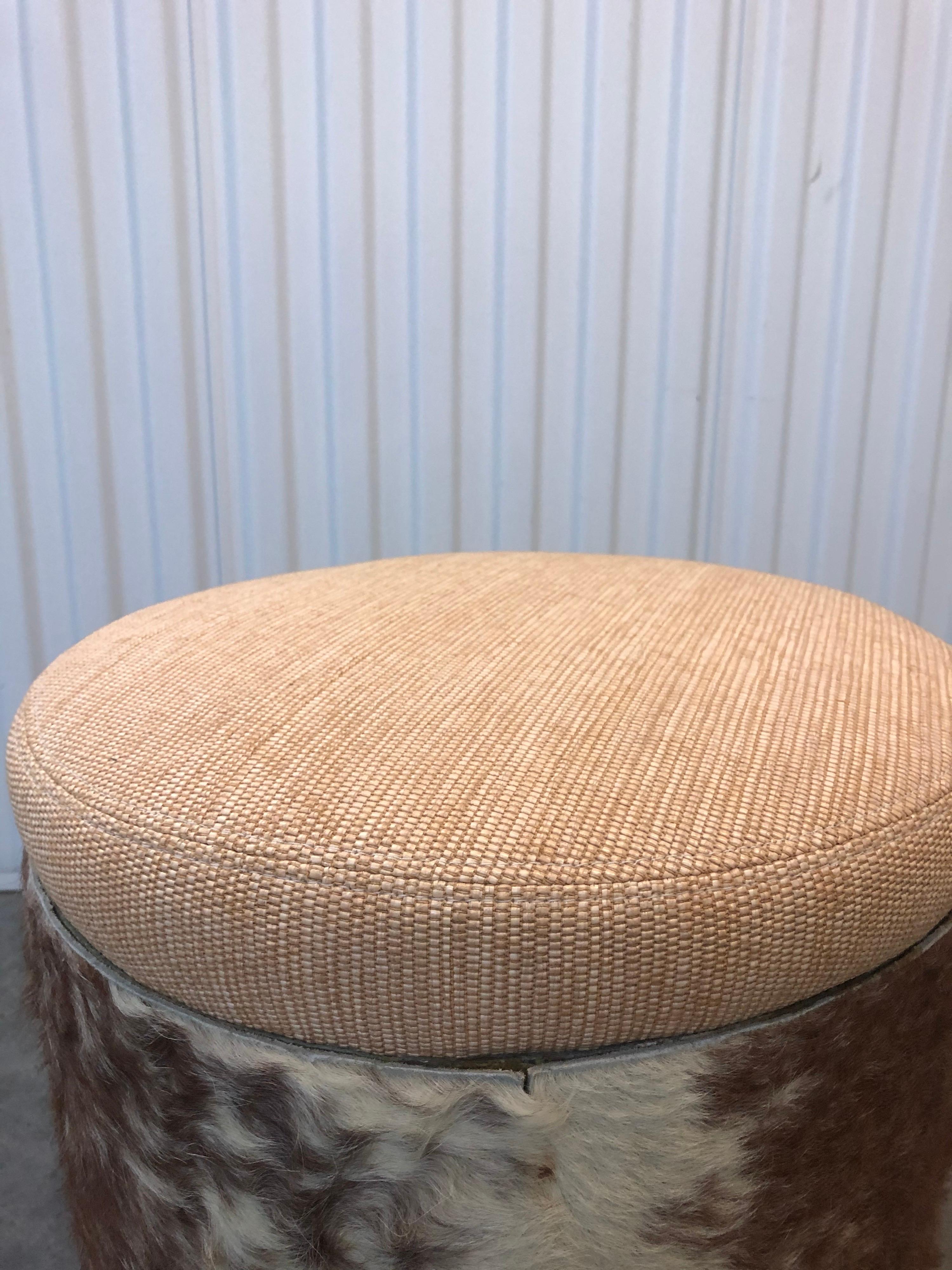 cowhide bench cushion