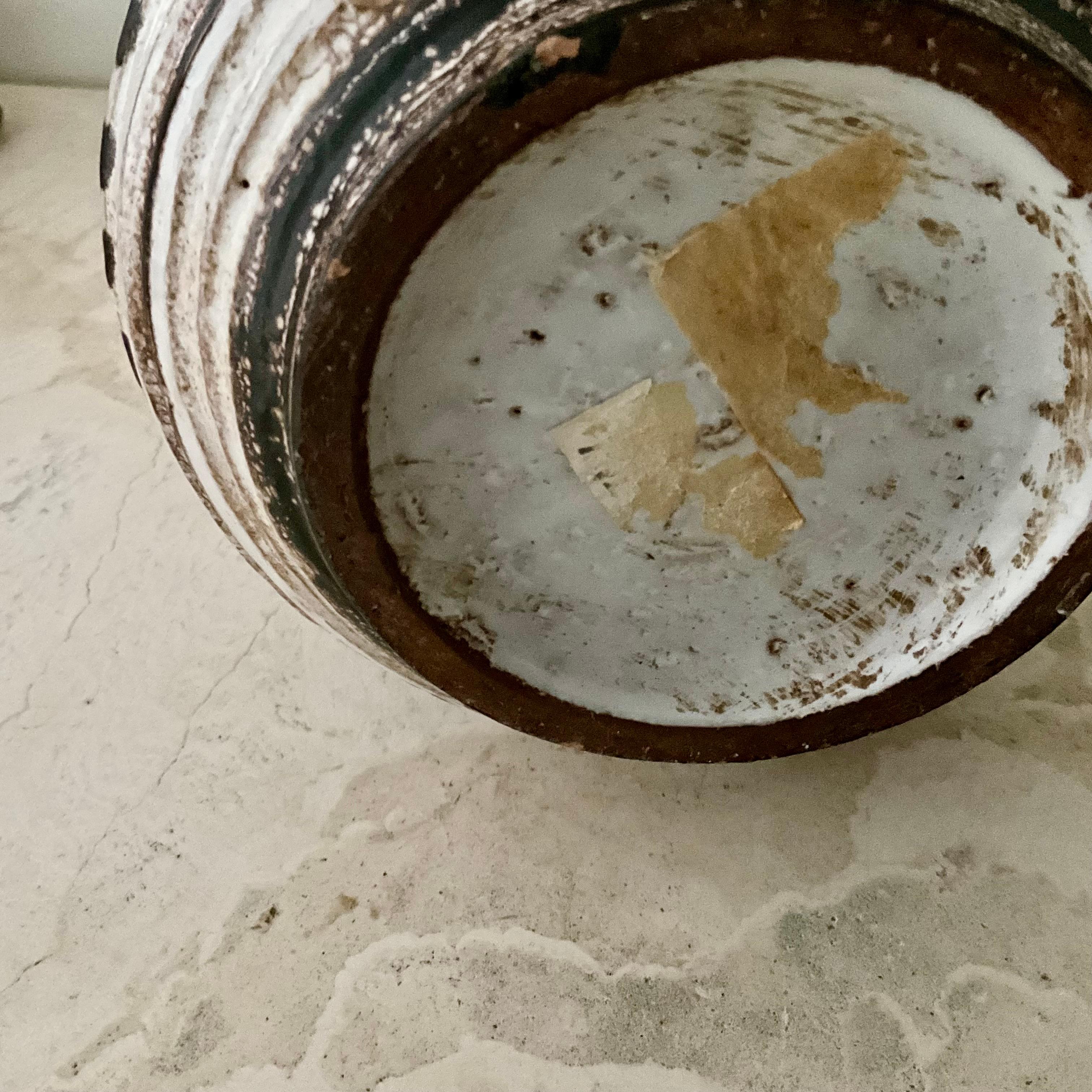 Mid-Century Brown and White Studio Pottery Vase, 9.5” High For Sale 2