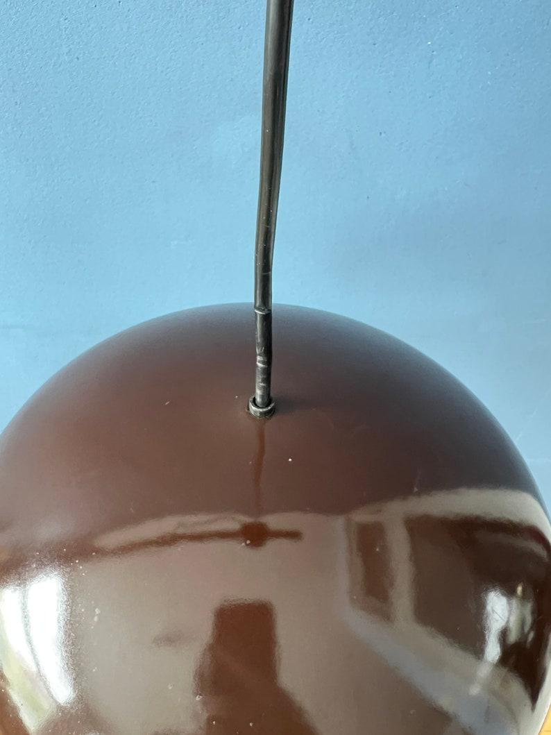 Mid Century Brown Arabia Hanging Lamp by Kaj Franck for Fog & Morup, 1970's In Excellent Condition For Sale In ROTTERDAM, ZH