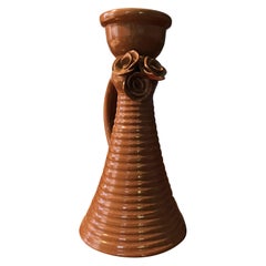 Mid -Century brown  ceramic vase ca1980 s