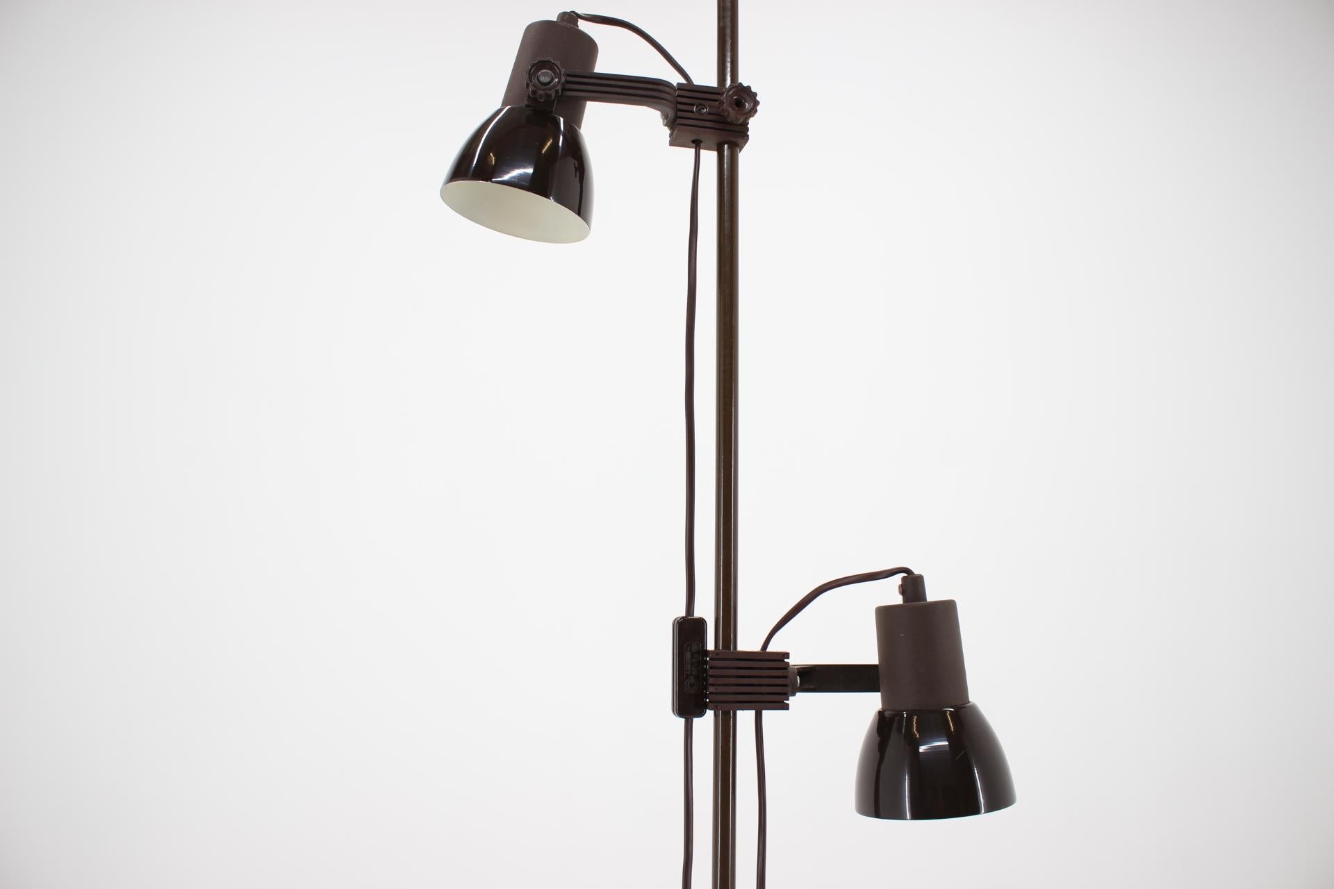 German Midcentury Brown Floor Lamp, 1980s For Sale