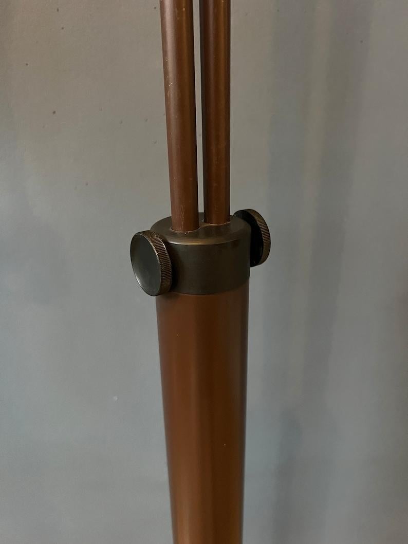Mid Century Brown GEPO Double Arc Cone Floor Lamp, 1970s For Sale 3