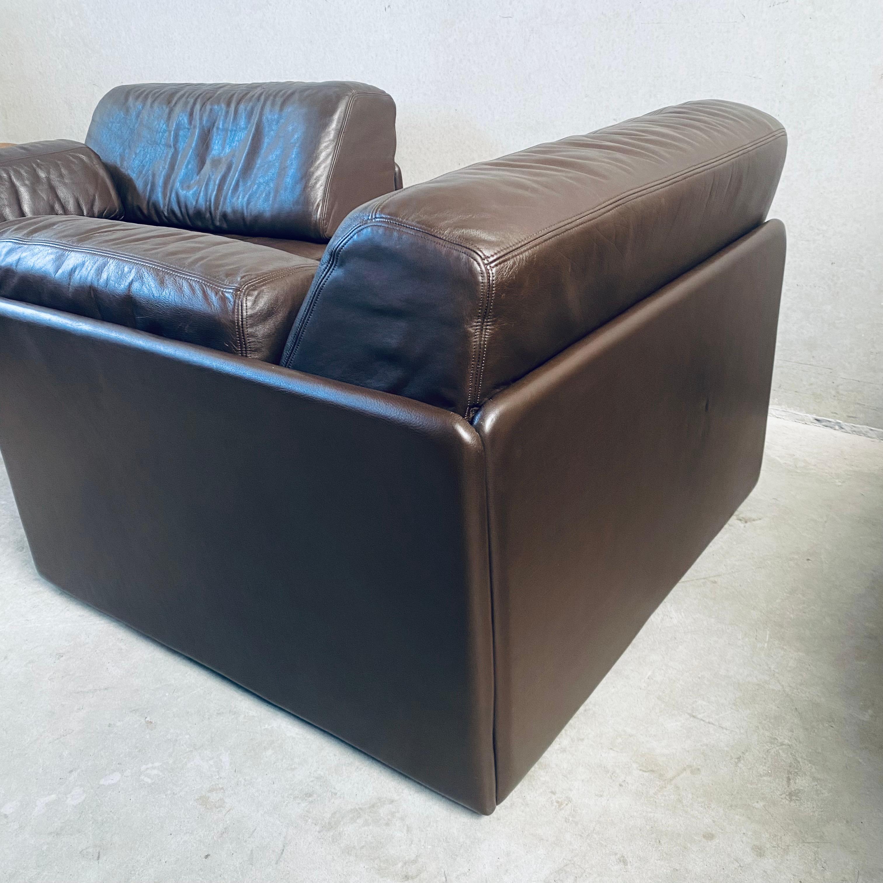 Canapé-lit modulable en cuir Brown De Sede Ds-76, Suisse 1970 en vente 9
