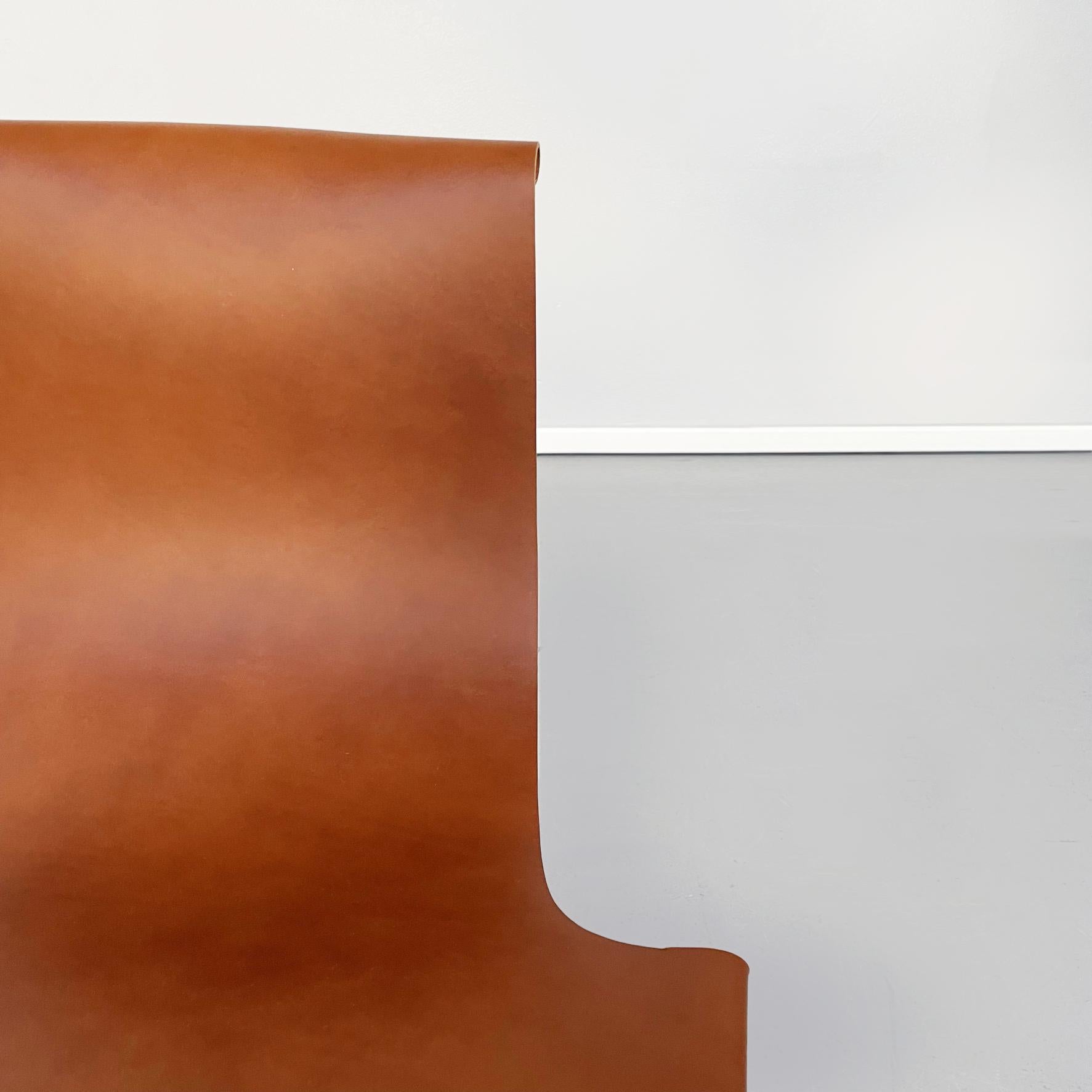 Mid-Century Brown Leather Model T Chairs Katavolos Kelley Littell Laverne, 1960s 1