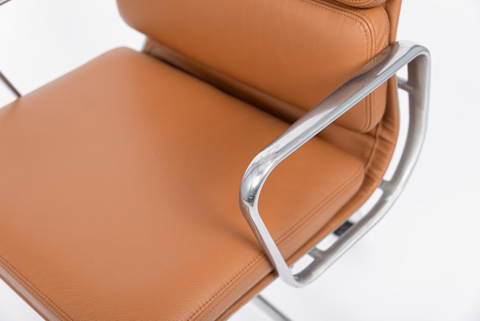Mid Century Brown Leather Office Chair by Eames for Herman Miller  4