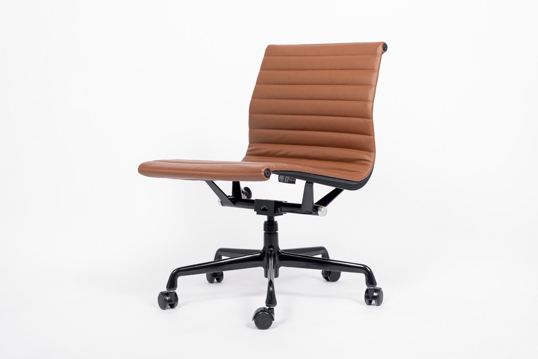 Mid-Century Modern Mid Century Brown Leather Office Chair by Eames for Herman Miller