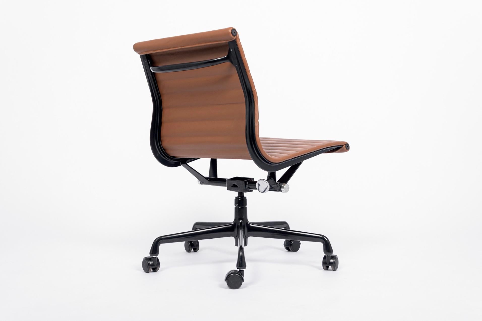 Mid Century Brown Leather Office Chair by Eames for Herman Miller 2
