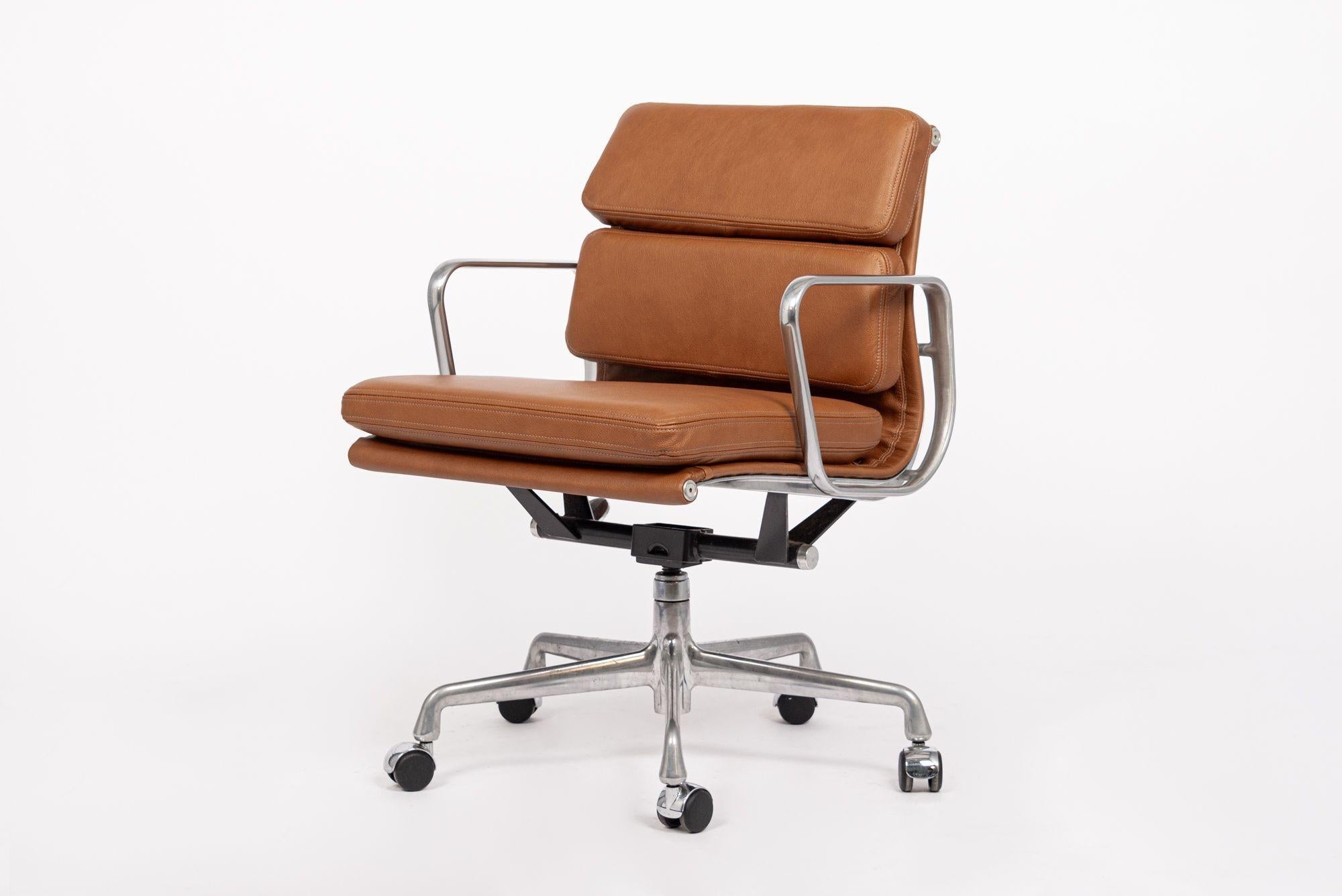 Mid Century Brown Leather Office Chairs by Eames for Herman Miller 2000s 4