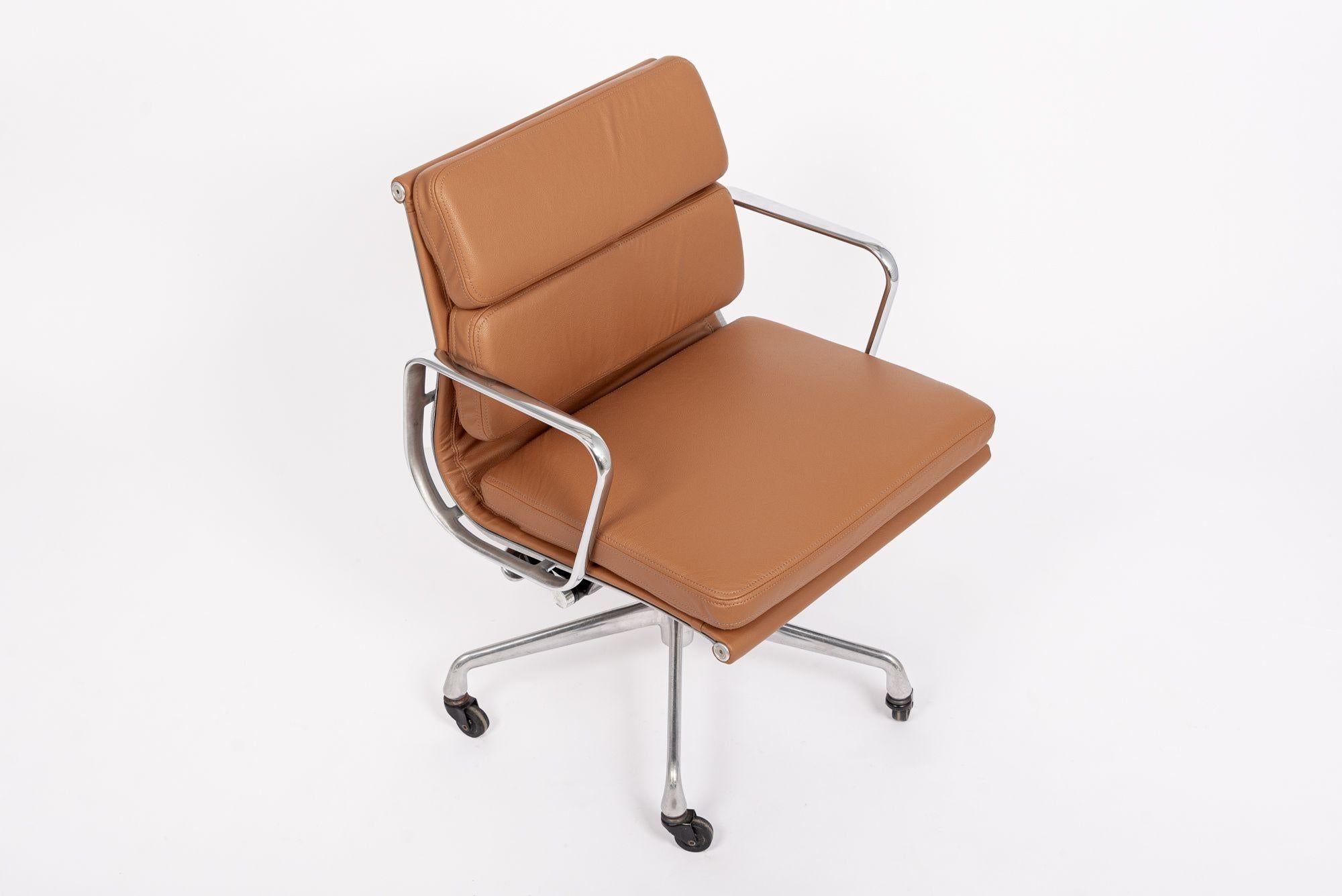 Eames for Herman Miller Brown Leather Desk Chair Pair 2000s For Sale 4