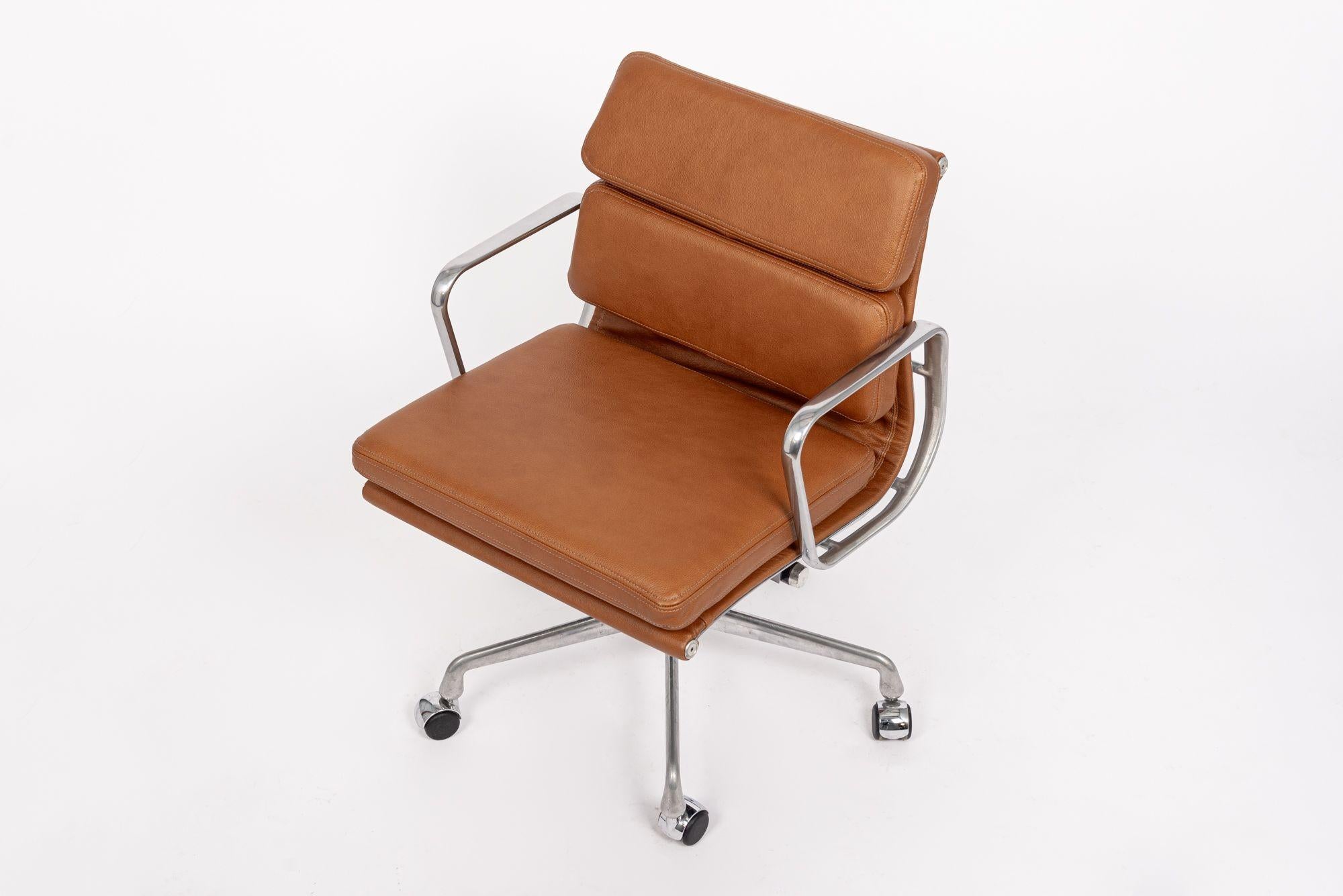 Mid Century Brown Leather Office Chairs by Eames for Herman Miller 2000s 5