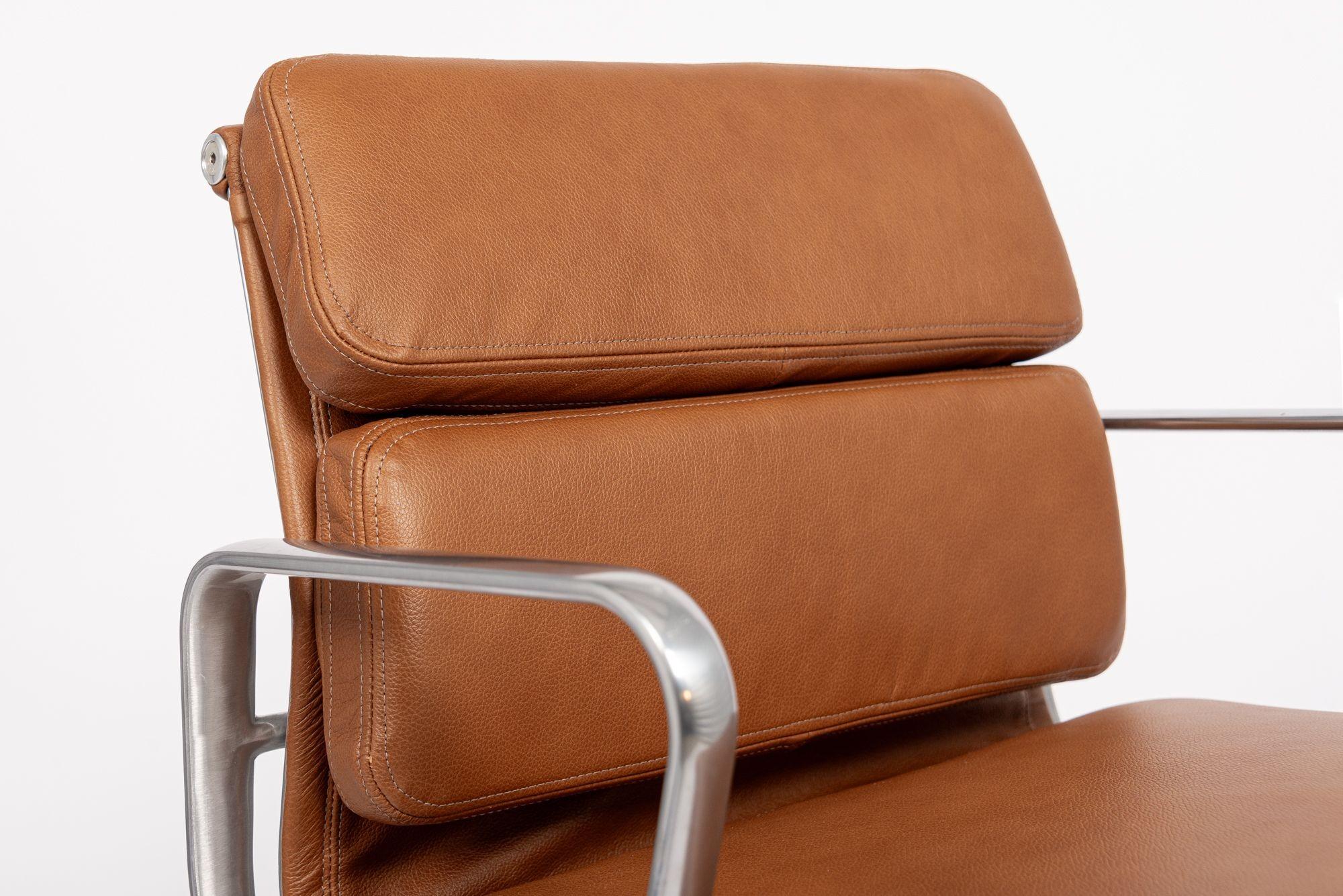 Mid Century Brown Leather Office Chairs by Eames for Herman Miller 2000s 6