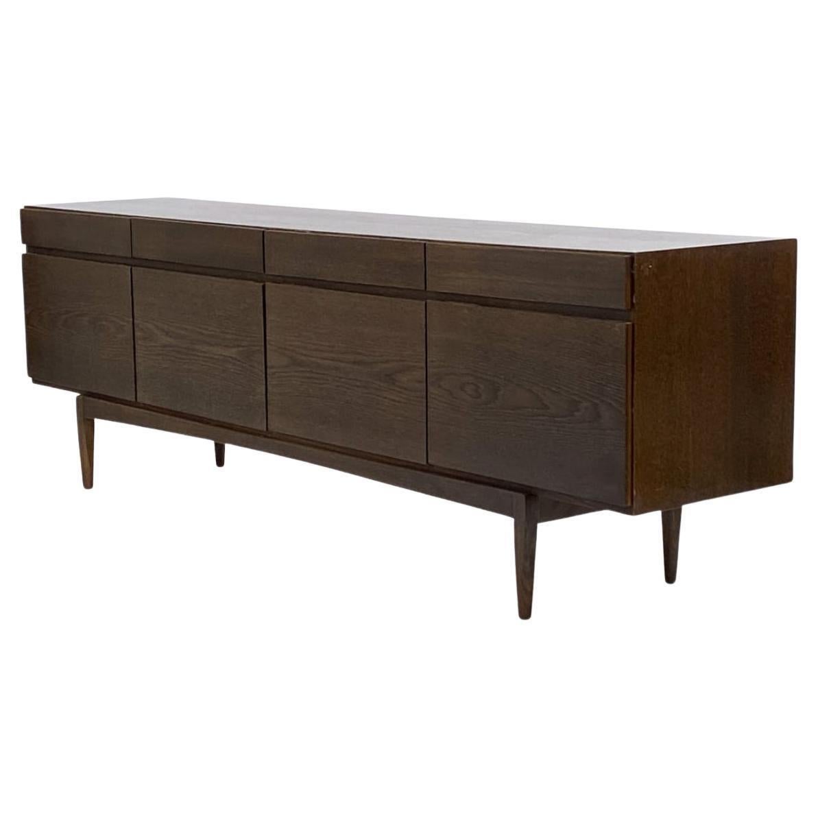 Mid-Century Modern Mid century brown oak Credenza by Ib Kofod-Larsen Faarup Møbelfabrik Model FA66