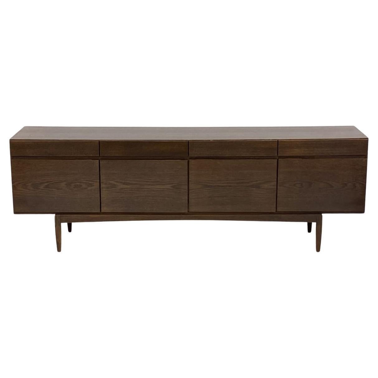 Mid century brown oak Credenza by Ib Kofod-Larsen Faarup Møbelfabrik Model FA66