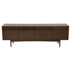 Mid century brown oak Credenza by Ib Kofod-Larsen Faarup Møbelfabrik Model FA66