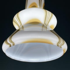 Mid-Century Brown Opaline Murano Glass Pendant Lamp Italy, 1950s