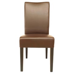 Mid-Century Brown Parsons Side Chairs