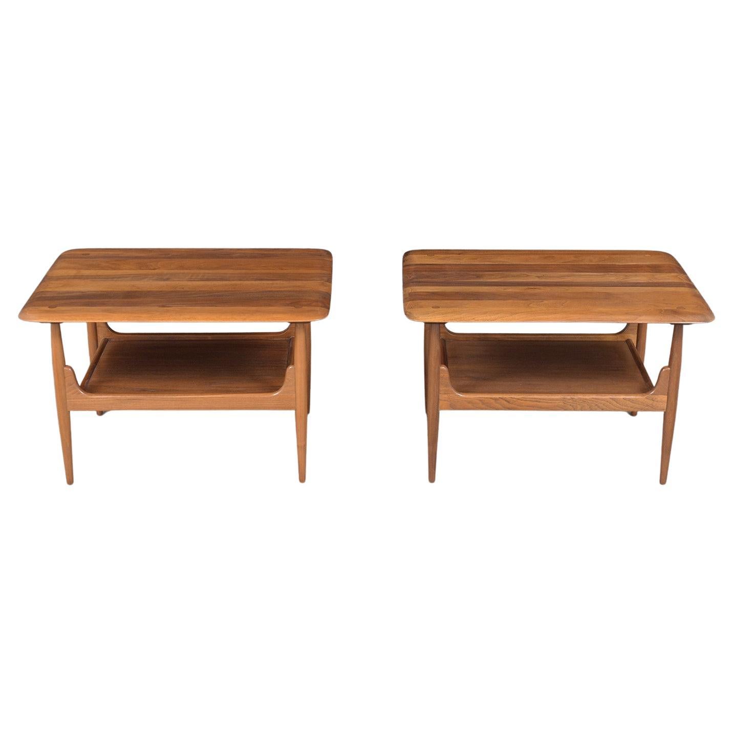 1960s Vintage Mid-Century Modern Walnut Side Tables by Brown Saltman