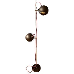 Lámpara de pie Mid Century Brown Space Age Eyeball, Años 70