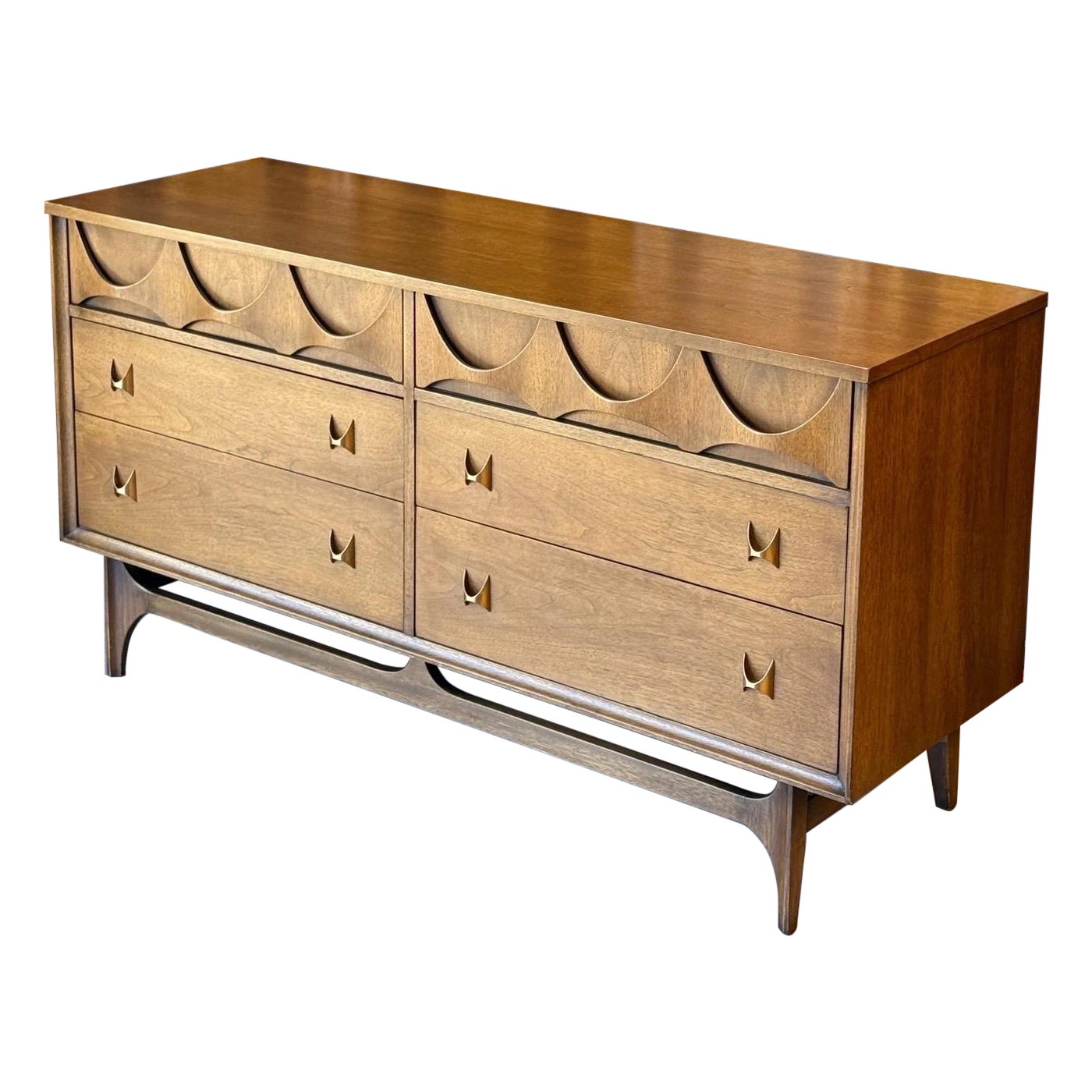 Mid-Century Broyhill Brasilia Dresser with Two Mirrors