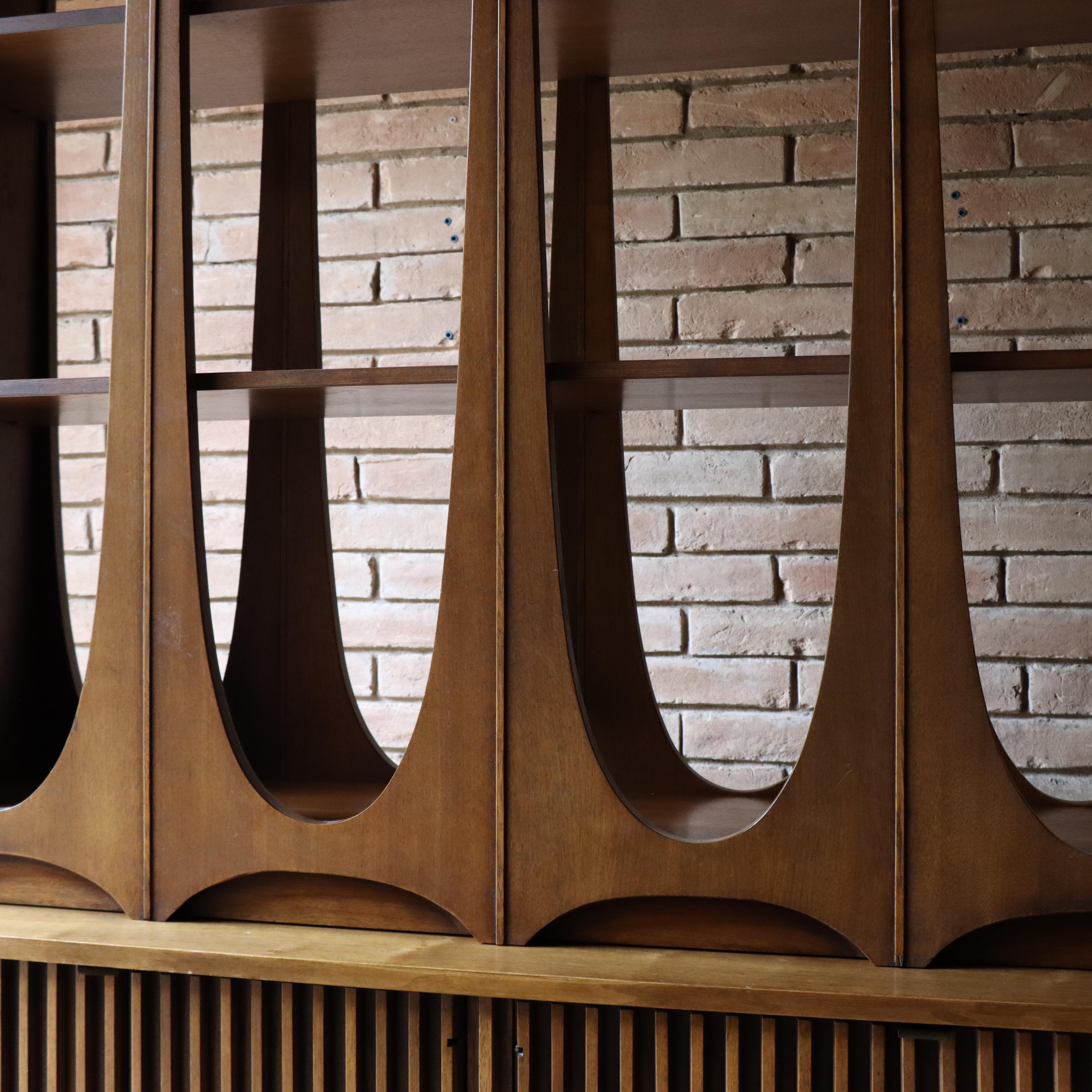 Mid Century Broyhill Brasilia Room Divider, 1960s Walnut 4