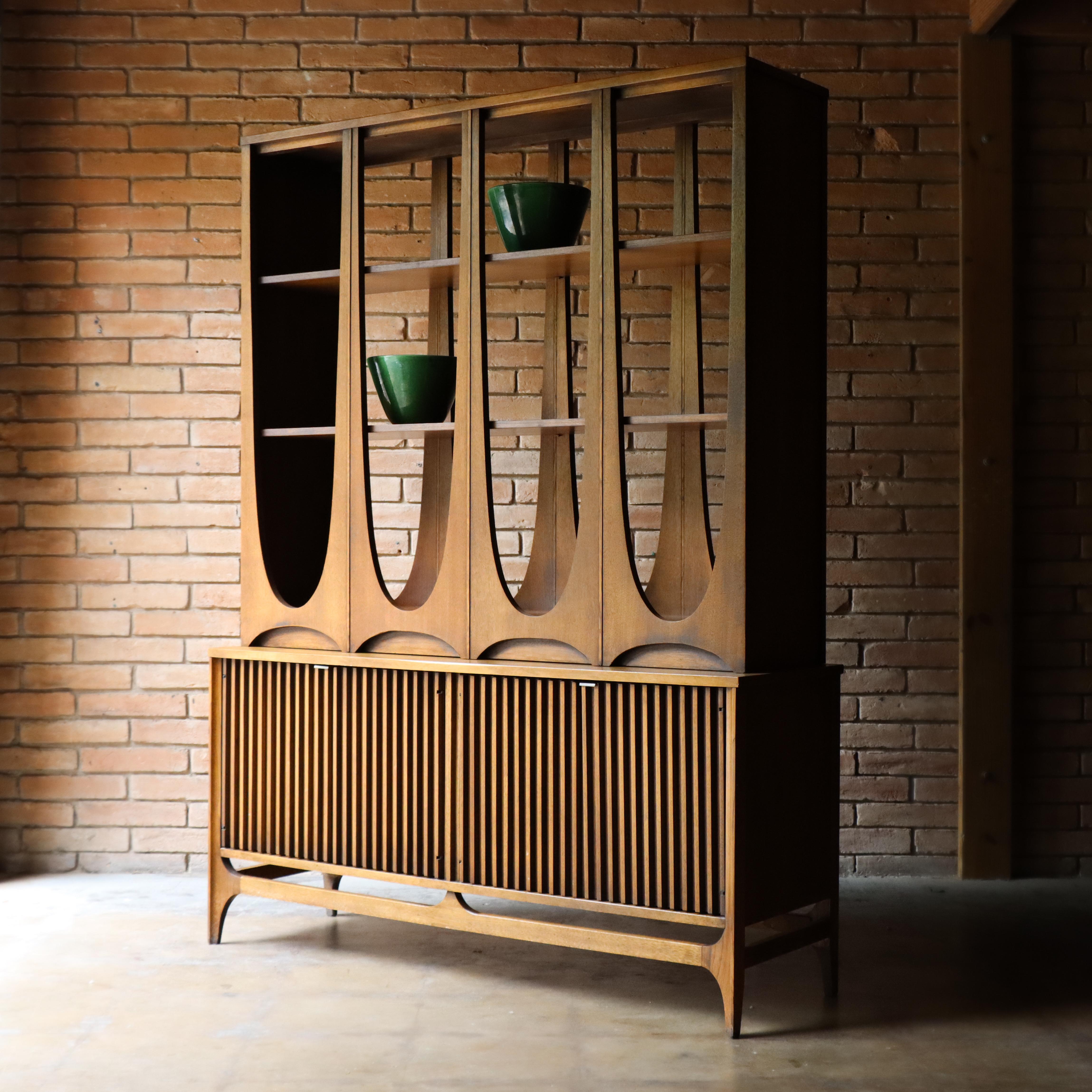 American Mid Century Broyhill Brasilia Room Divider, 1960s Walnut