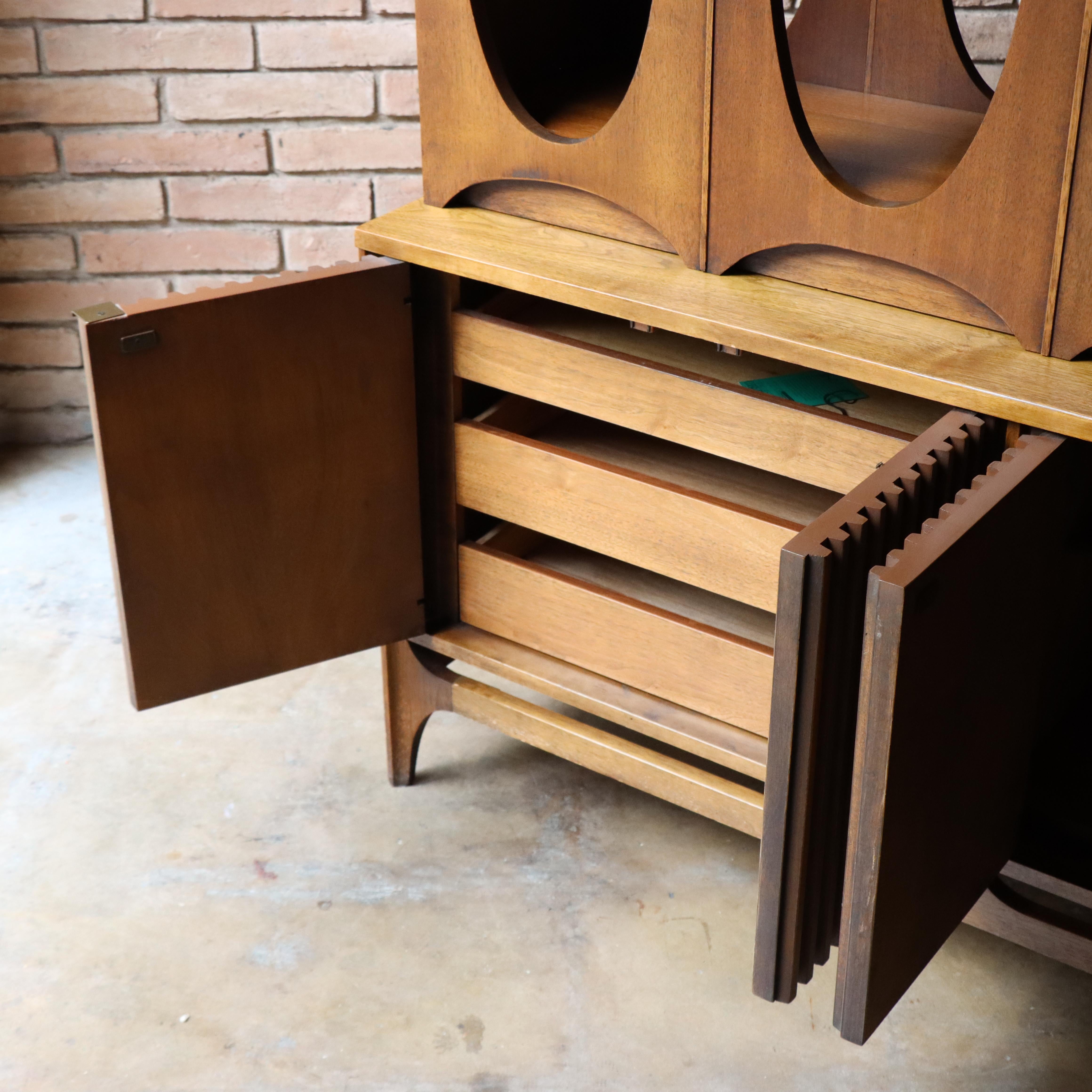 Mid-20th Century Mid Century Broyhill Brasilia Room Divider, 1960s Walnut
