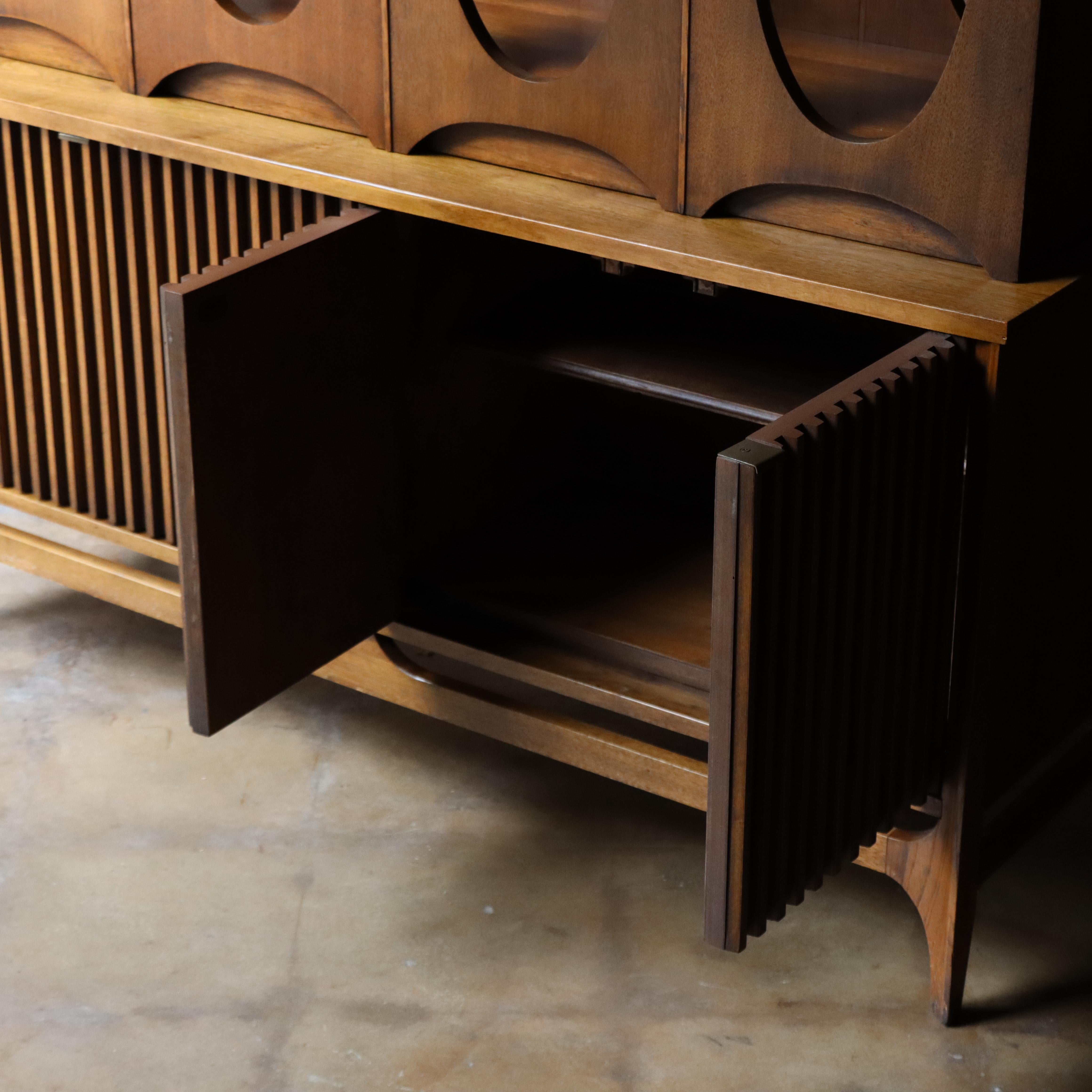 Mid Century Broyhill Brasilia Room Divider, 1960s Walnut 2