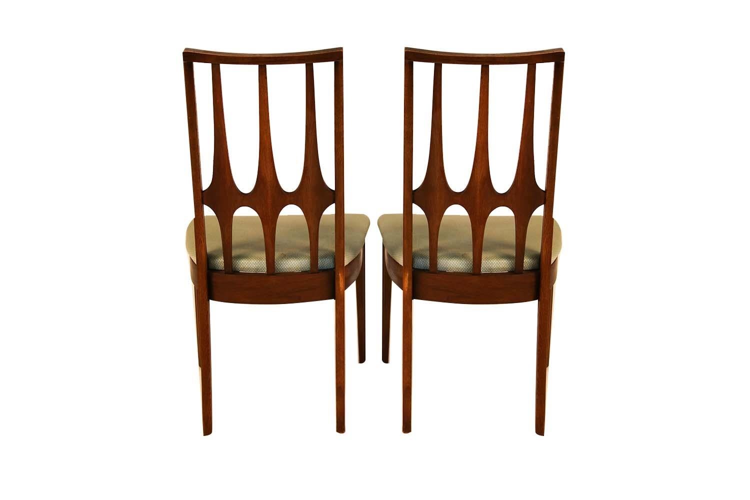 American Midcentury Broyhill Brasilia Walnut Dining Chairs