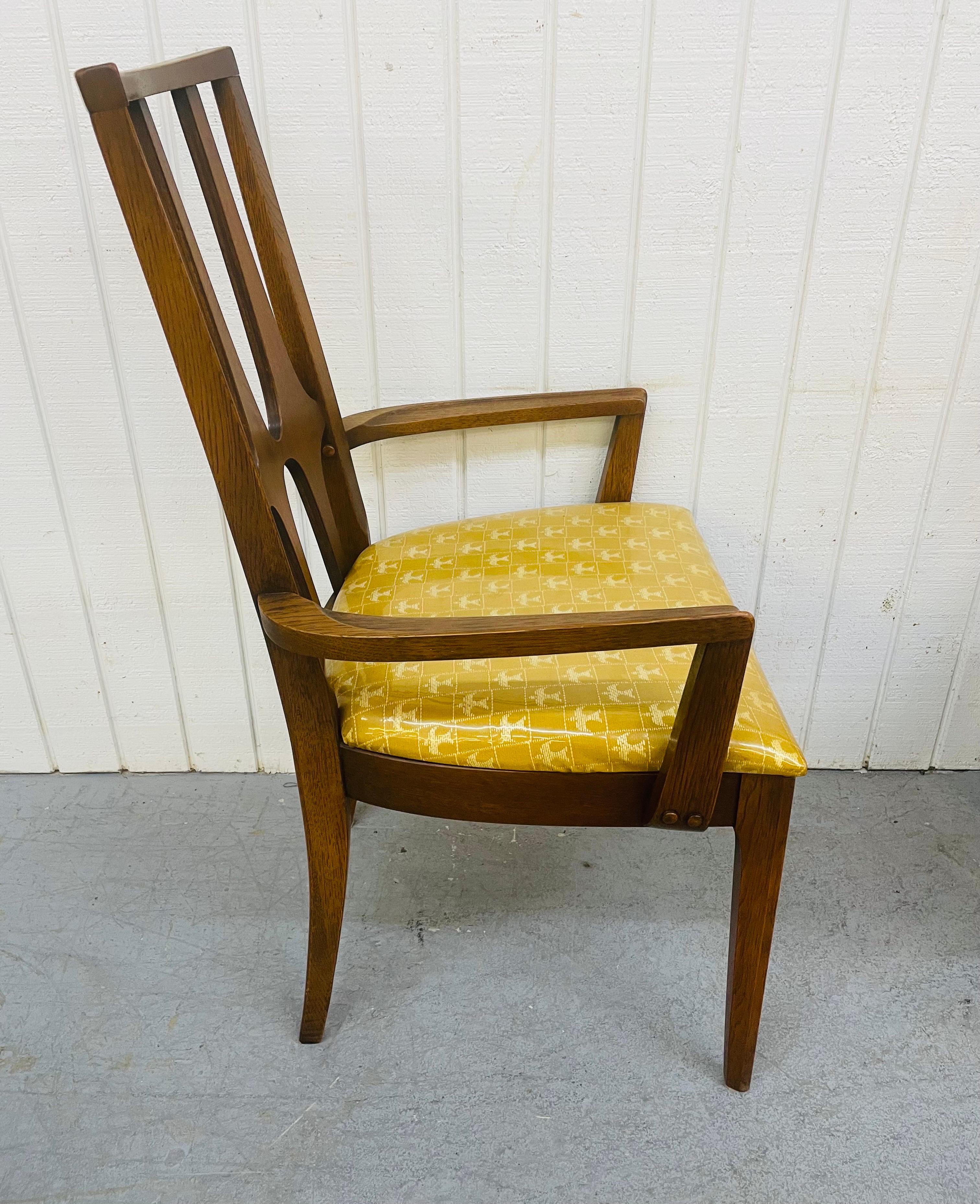 Mid-Century Broyhill Brasilia Walnut Dining Chairs In Good Condition In Clarksboro, NJ