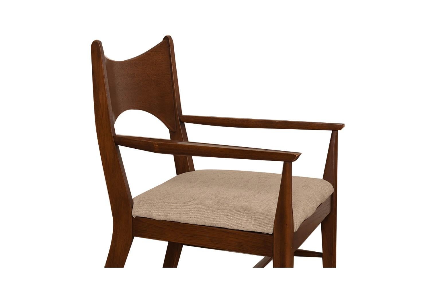 Mid-Century Broyhill Saga Walnut Paul McCobb Style Dining Chairs six 2