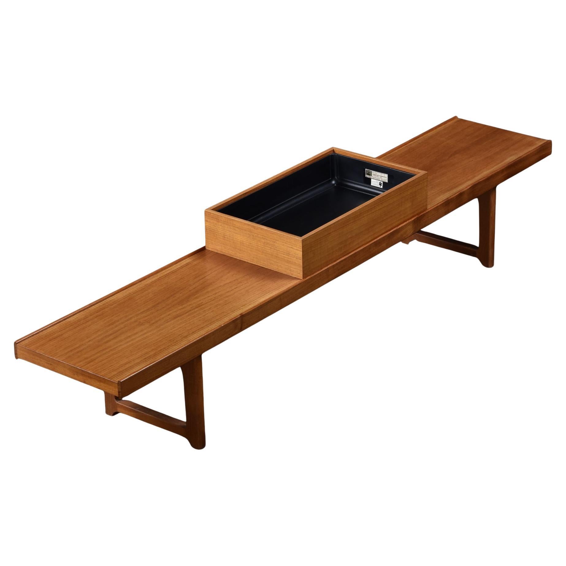 Mitte des Jahrhunderts Bruksbo Teakholz Pflanzbank, zugeschrieben Torbjørn Afdal