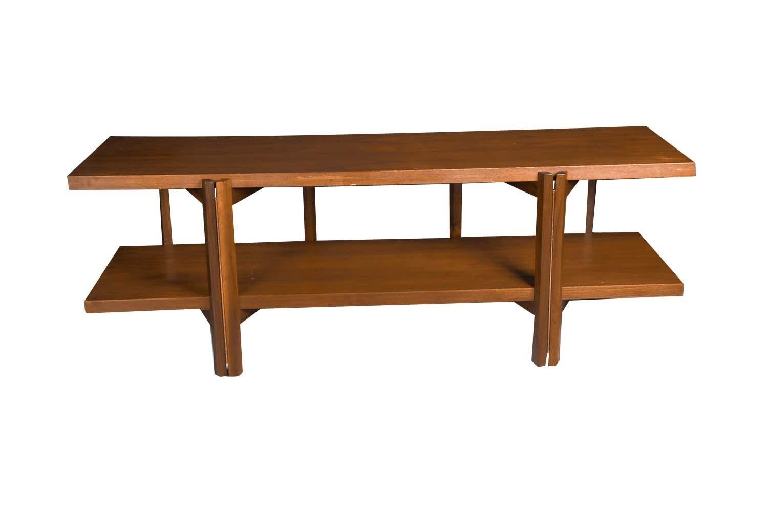 Late 20th Century Midcentury Bruno Mathsson Style Two Tier Gateleg Display Table, 1960s