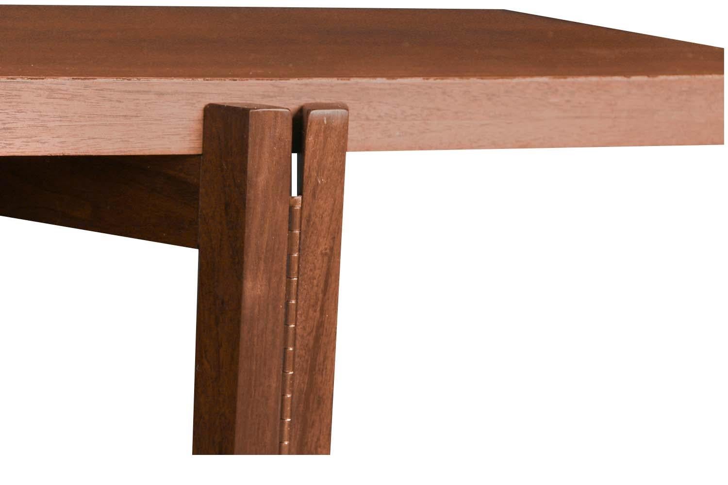 Walnut Midcentury Bruno Mathsson Style Two Tier Gateleg Display Table, 1960s