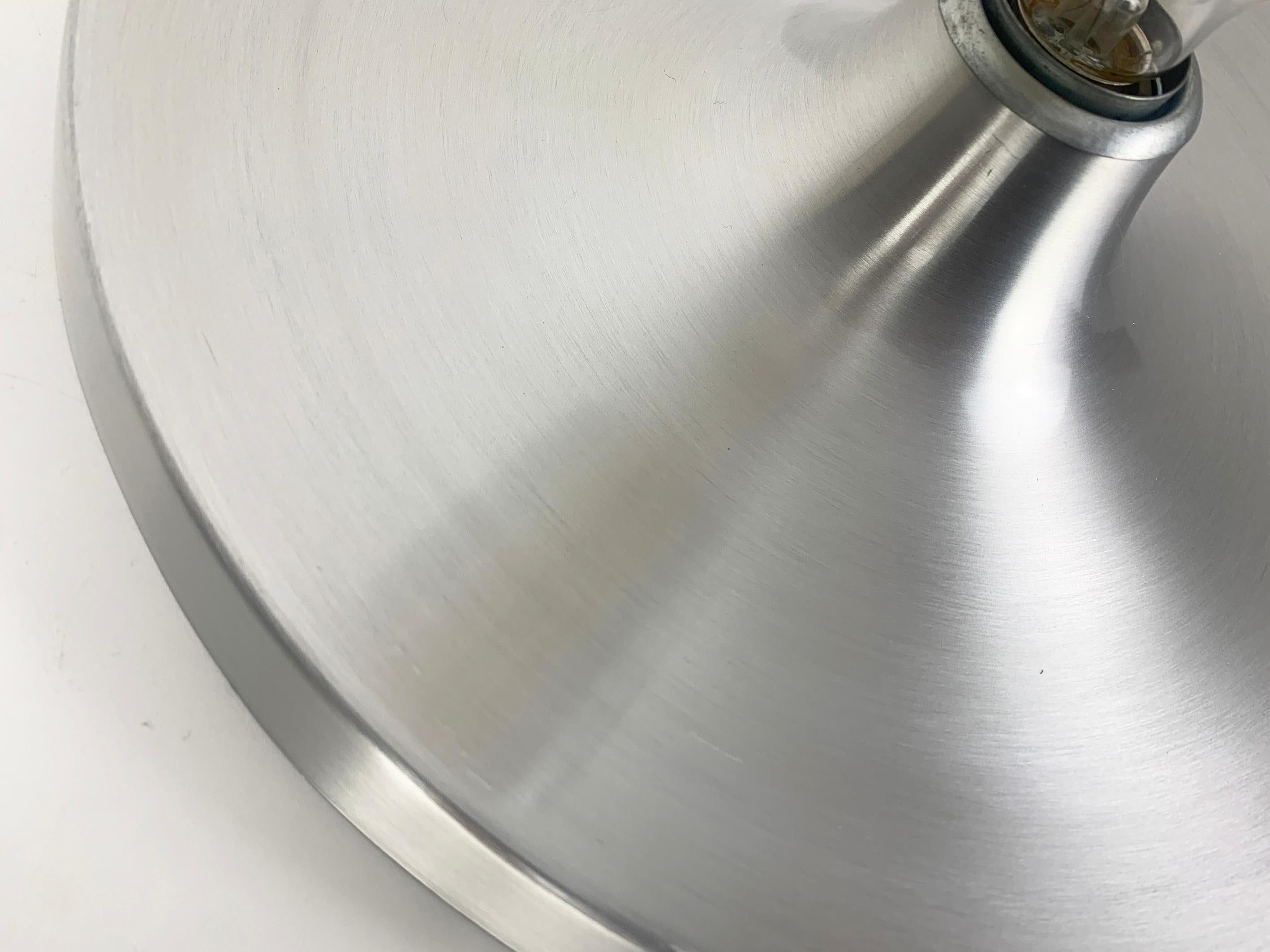 German Mid-Century Brushed Aluminium Wall Lamp by Charlotte Perriand from Les Arcs