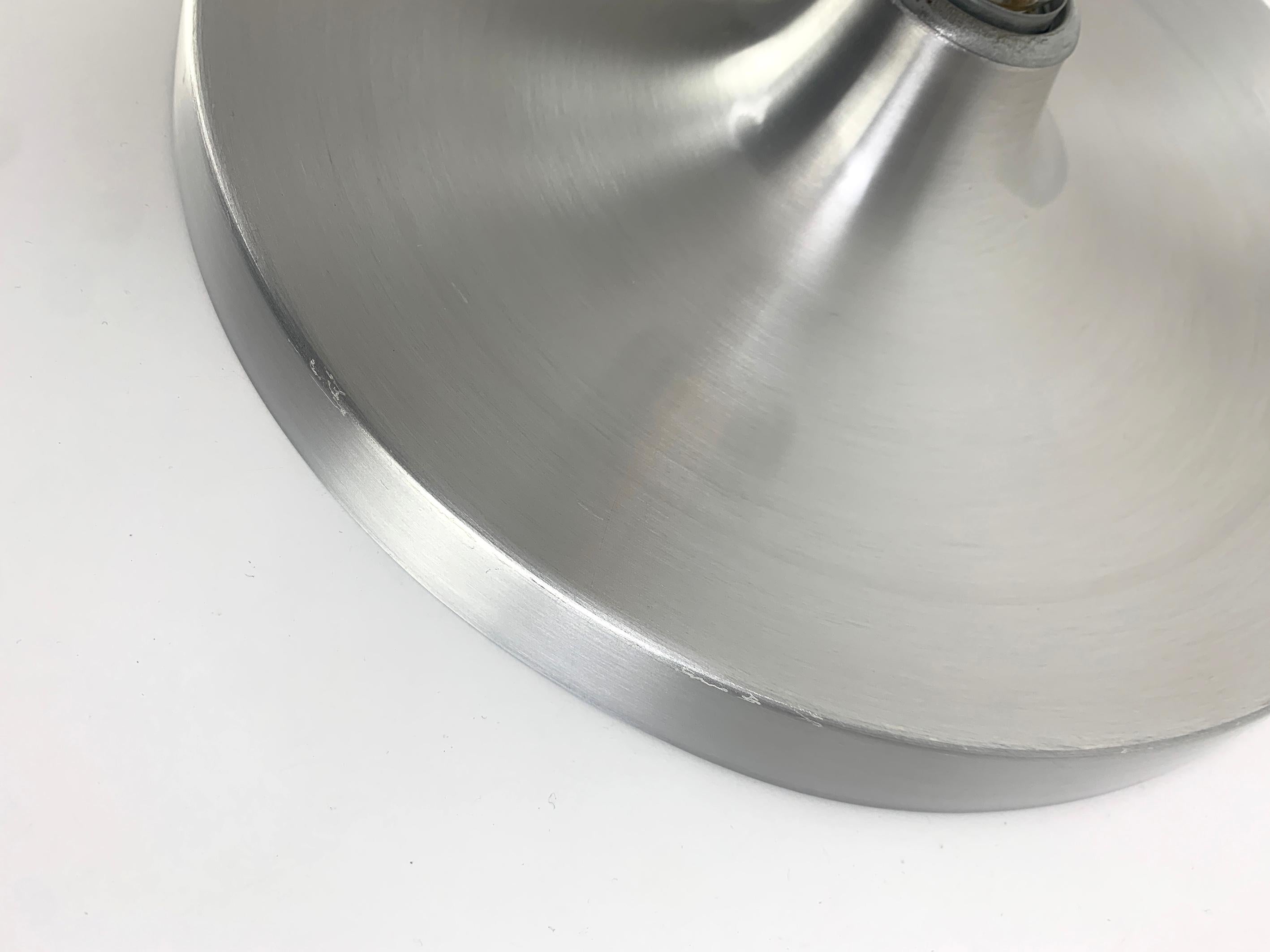 Mid-Century Brushed Aluminium Wall Lamp by Charlotte Perriand from Les Arcs In Good Condition In Vorst, BE