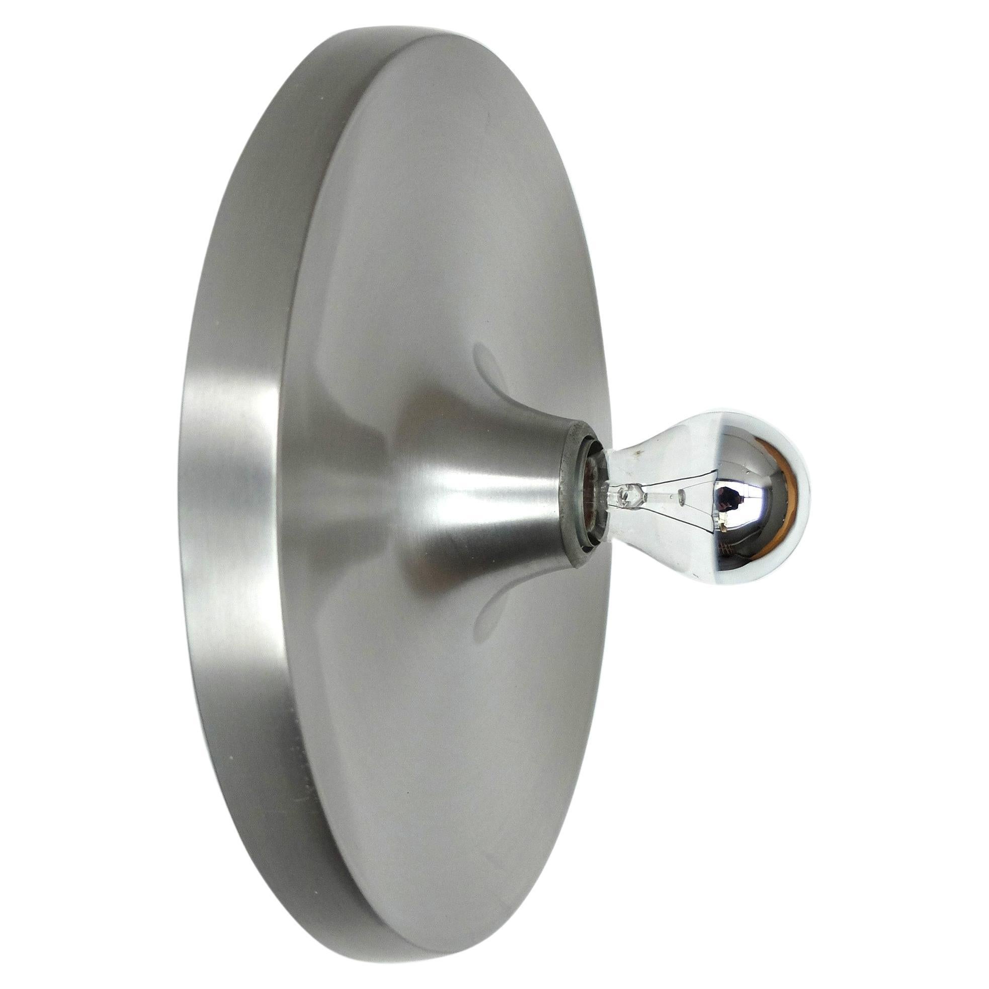 Mid-Century Brushed Aluminium Wall Lamp by Charlotte Perriand from Les Arcs