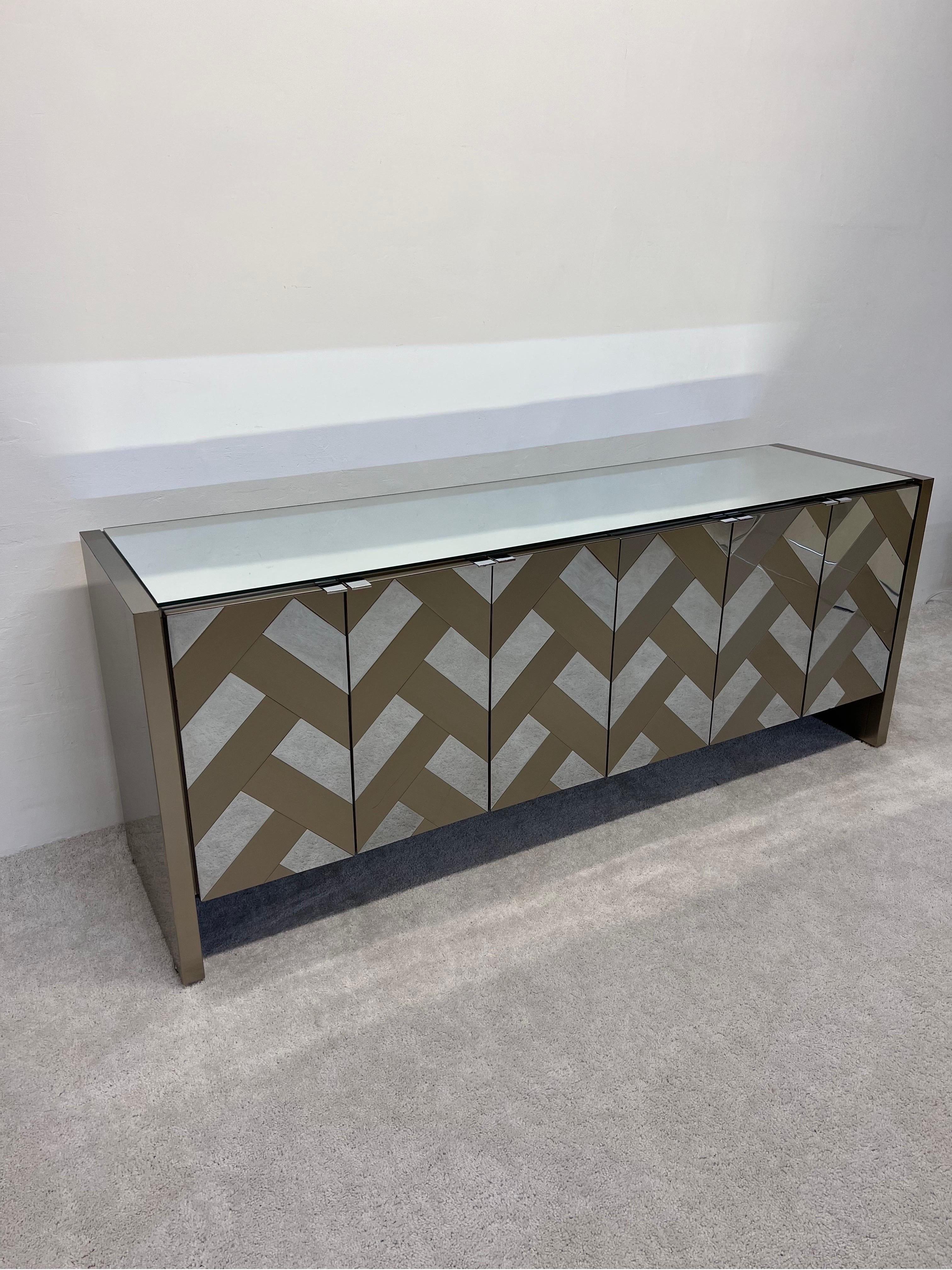 chrome credenza