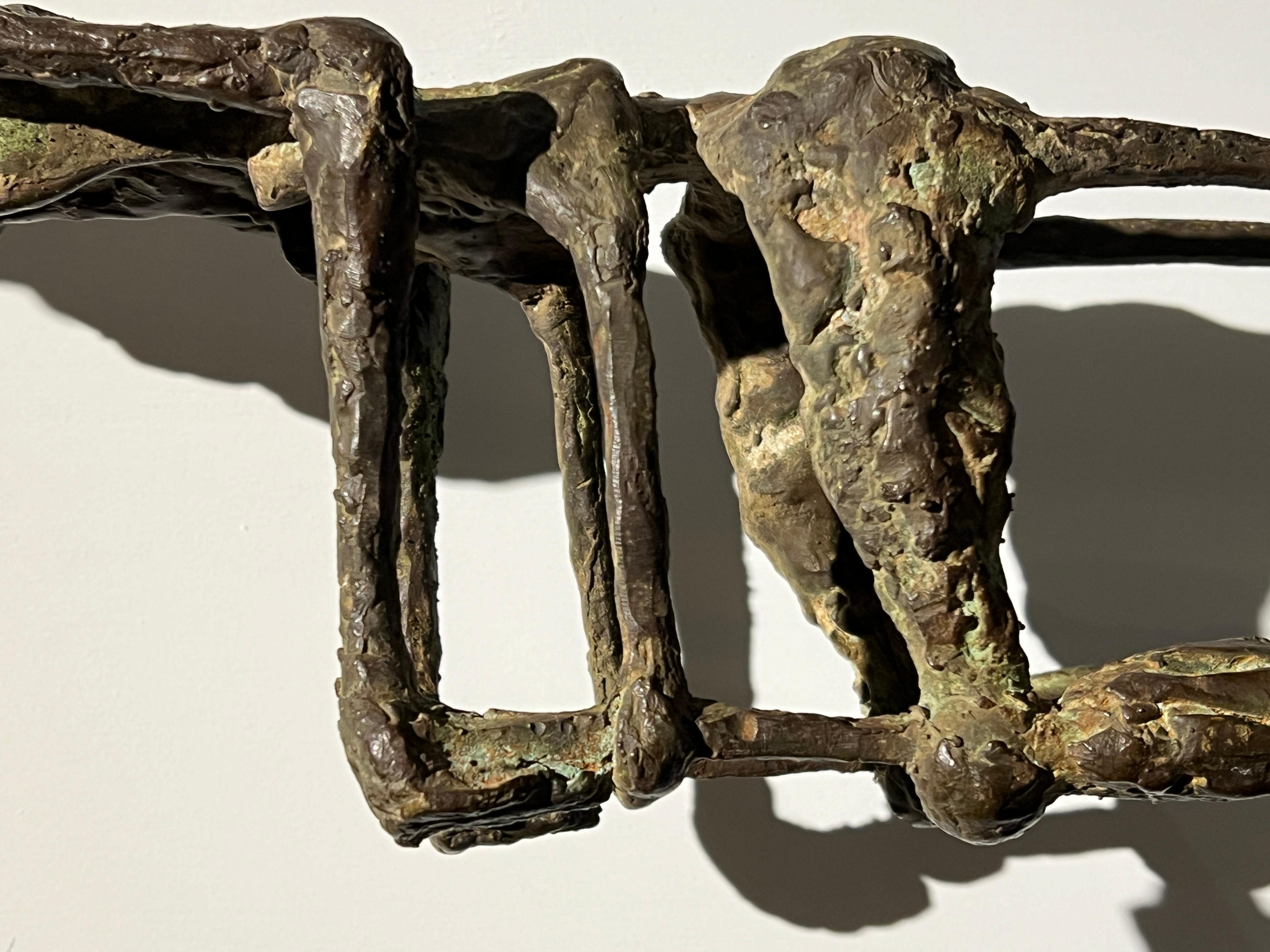 Dutch Mid-Century brutalist abstract Bronze Sculpture, style of Giacometti & Miro For Sale
